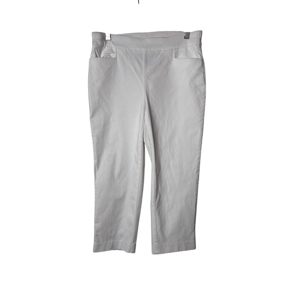 Chico's Pants - Chico's Capri Pants Womens 00 XS White Pull On Stretch Cropped Trousers